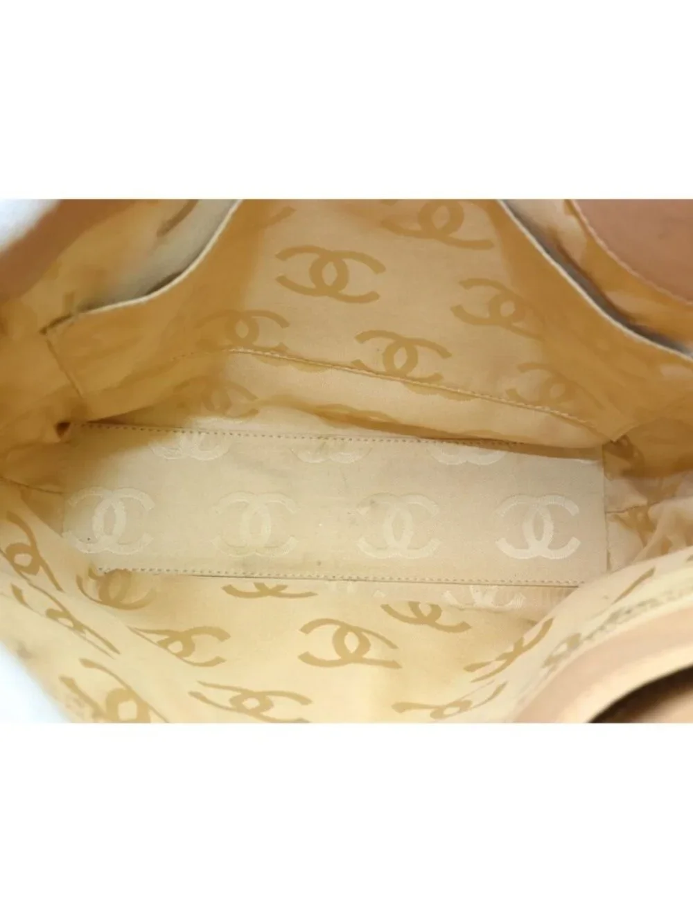 Chanel Wild Stitch Calfskin Beige Hand Tote Bag